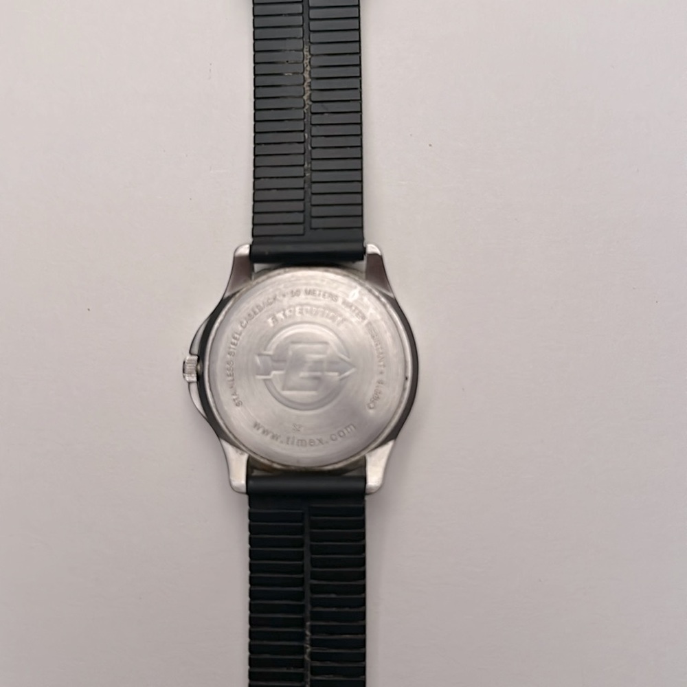 Timex Expedition 50m Water Resistance Black & Silver Men's Watch Rubber Strap - Picture 6 of 10